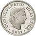 SWITZERLAND, 10 Rappen, 2011, Bern, KM #27, MS(63), Copper-Nickel, 19.15, 2.99
