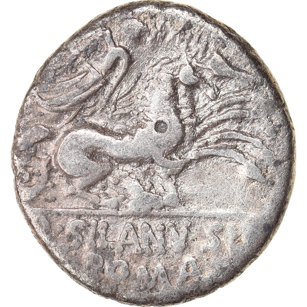 Münze, Junia, Denarius, 91 BC, Rome, S+, Silber, Crawford:337/3