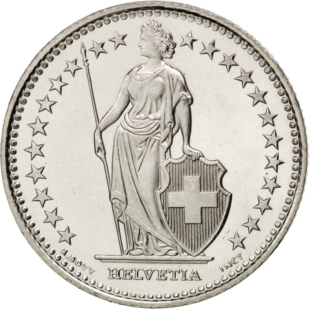 SWITZERLAND, Franc, 2011, Bern, KM #24a.3, MS(63), Copper-Nickel, 23.2, 4.36