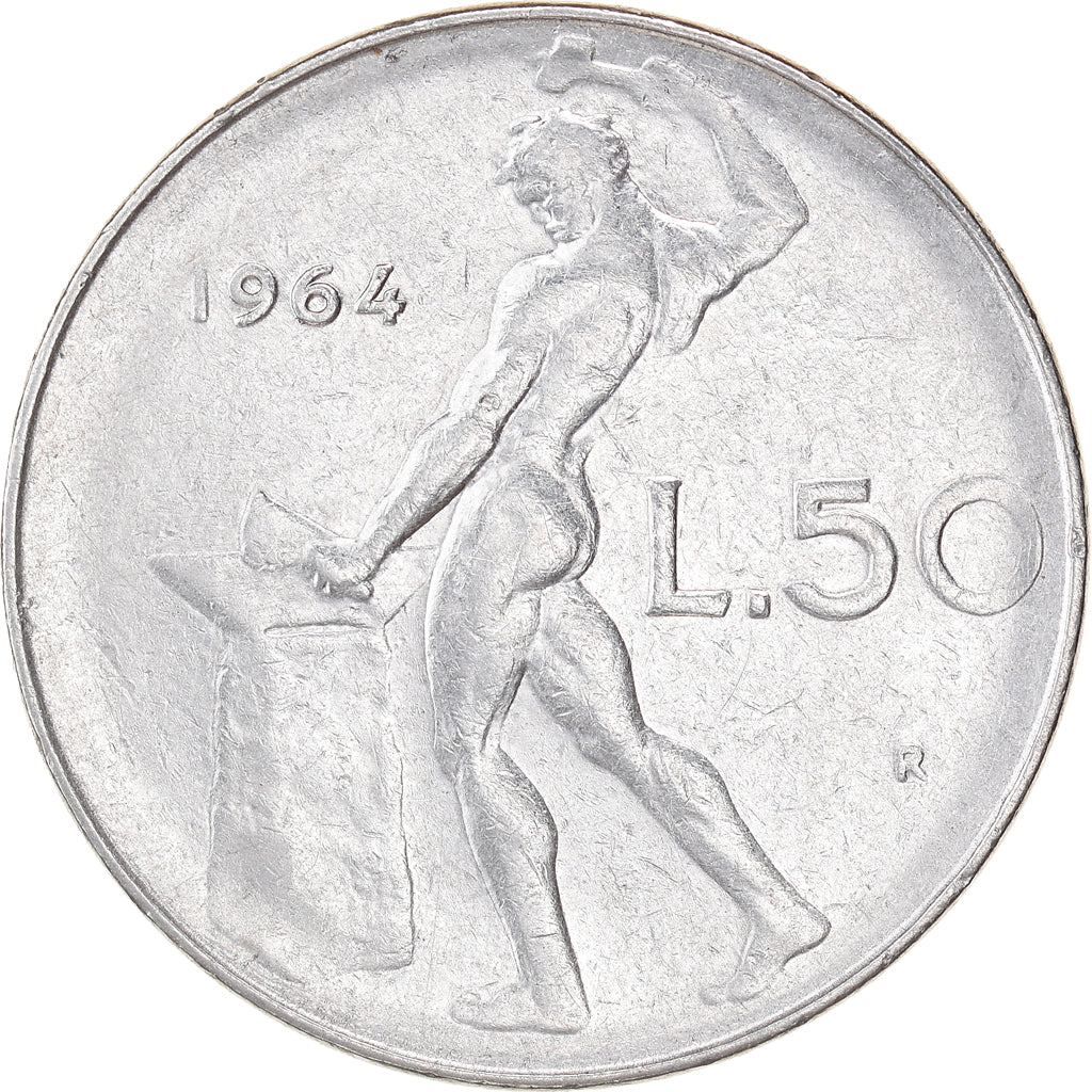 Monnaie, Italie, 50 Lire, 1964, Rome, TTB+, Stainless Steel, KM:95.1