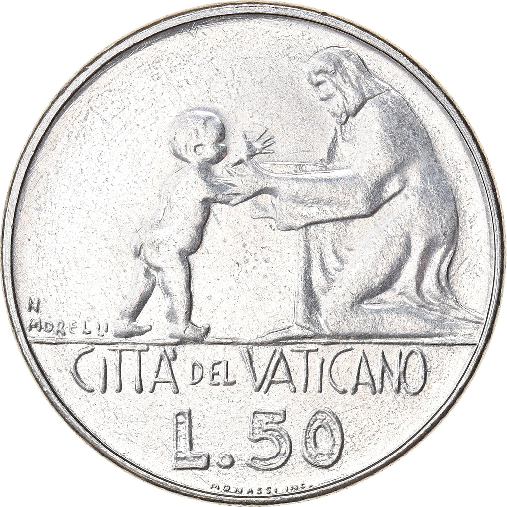 Coin, VATICAN CITY, Paul VI, 50 Lire, 1978, AU(50-53), Stainless Steel, KM:136