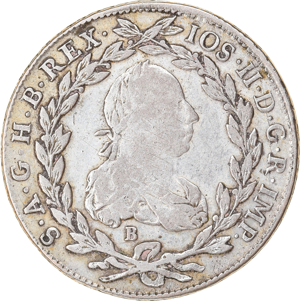 Coin, Austria, Joseph II, 20 Kreuzer, 1783, Kremnitz, VF(30-35), Silver