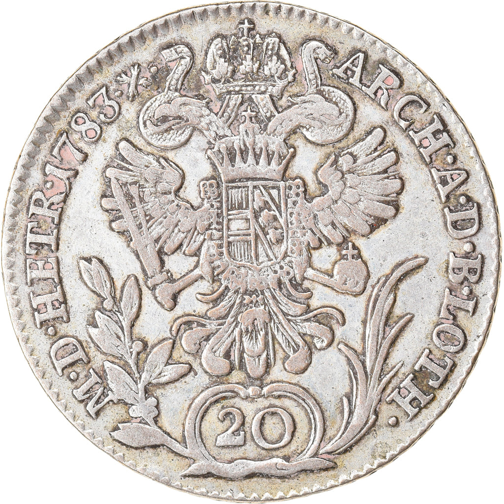 Coin, Austria, Joseph II, 20 Kreuzer, 1783, Kremnitz, VF(30-35), Silver