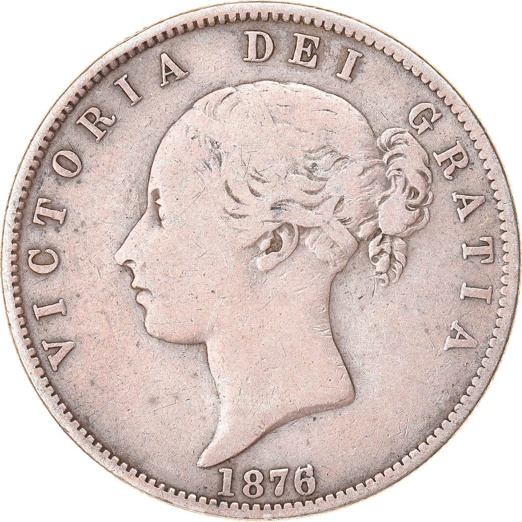 Coin, Great Britain, Victoria, 1/2 Crown, 1876, VF(20-25), Silver, KM:756