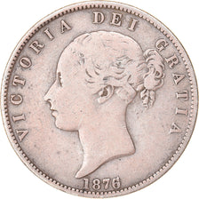 Coin, Great Britain, Victoria, 1/2 Crown, 1876, VF(20-25), Silver, KM:756