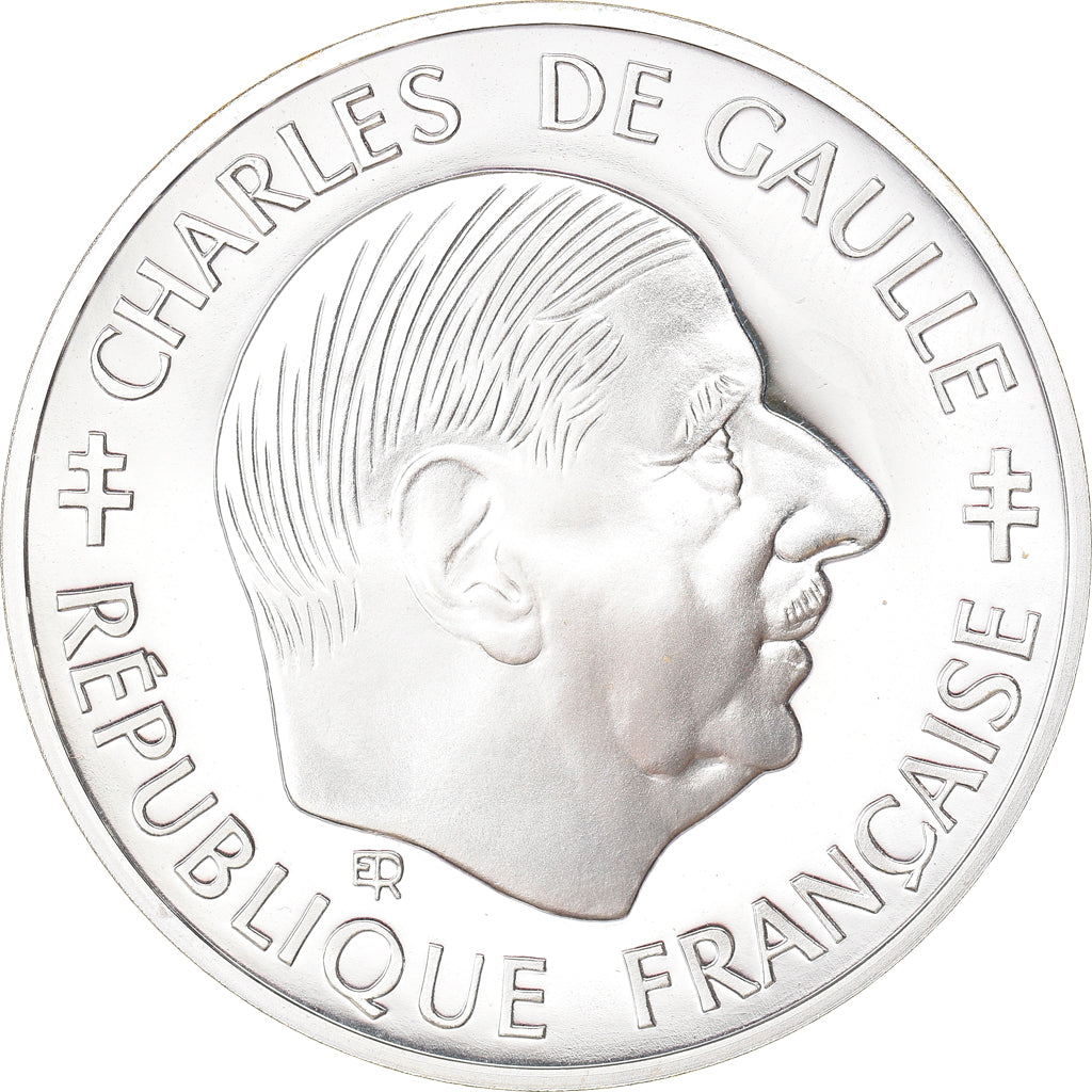 Coin, France, Charles de Gaulle, Franc, 1988, Proof, MS(65-70), Silver, KM:978