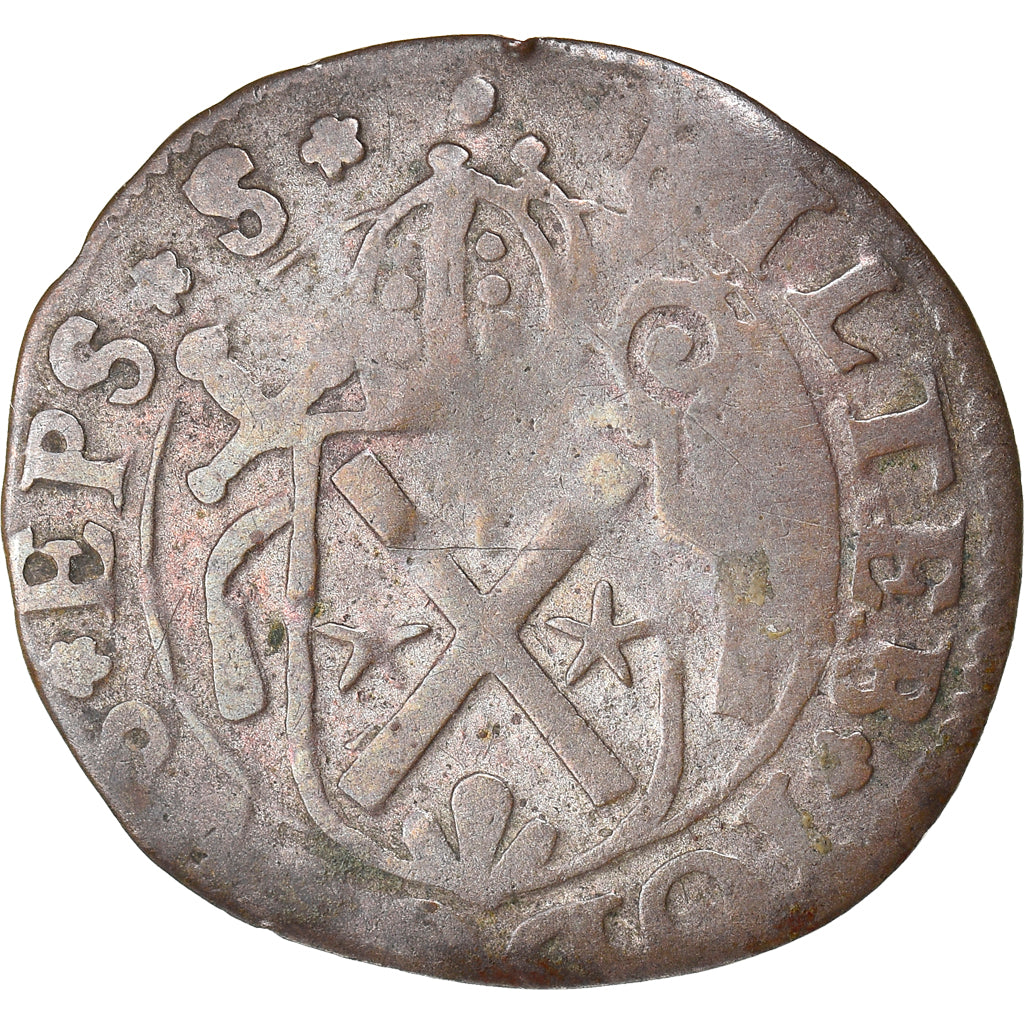 Monnaie, SWISS CANTONS, SITTEN, 1/2 Batzen, 1624, TB, Billon, KM:9