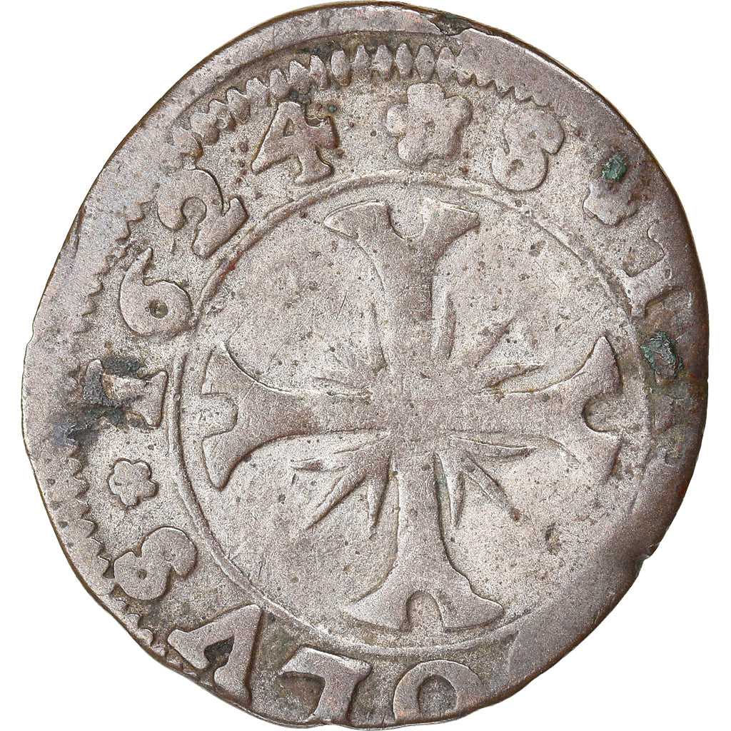 Monnaie, SWISS CANTONS, SITTEN, 1/2 Batzen, 1624, TB, Billon, KM:9