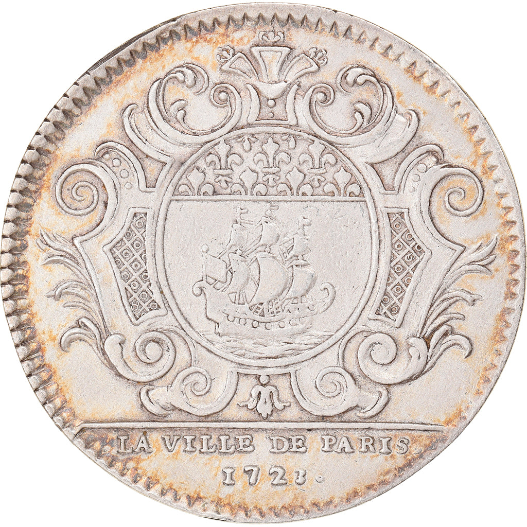 Francia, Token, Marquis de Châteauneuf, 1721, BB, Argento, Feuardent:3695