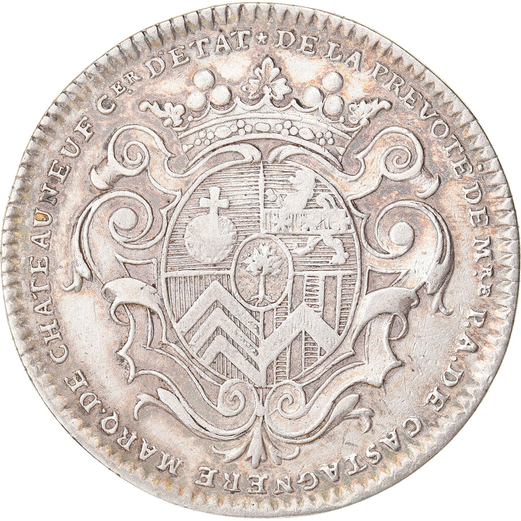 Francia, Token, Marquis de Châteauneuf, 1721, BB, Argento, Feuardent:3695