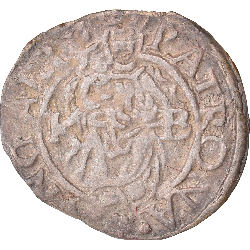 Moneta, Ungheria, Maximilian II, Denar, 1575, Kremnitz, BB, Argento