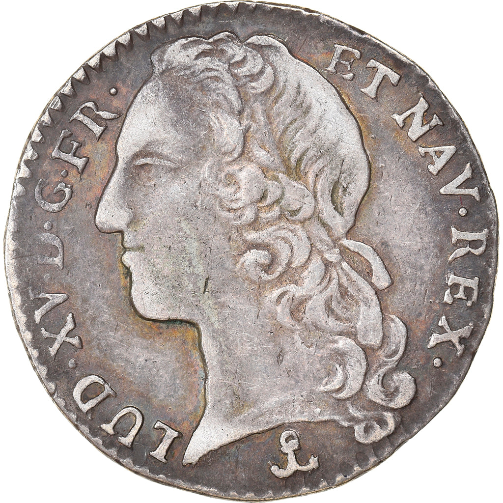 Moneta, Francja, Louis XV, 1/10 Écu au bandeau, 1745, Dijon, VF(30-35), Srebro