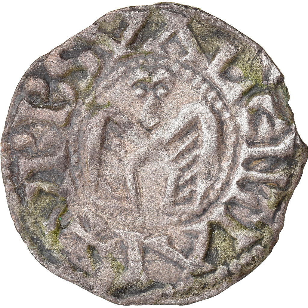 Moneta, Francia, Dauphiné, Anonymous, Denarius, Valence, BB, Argento