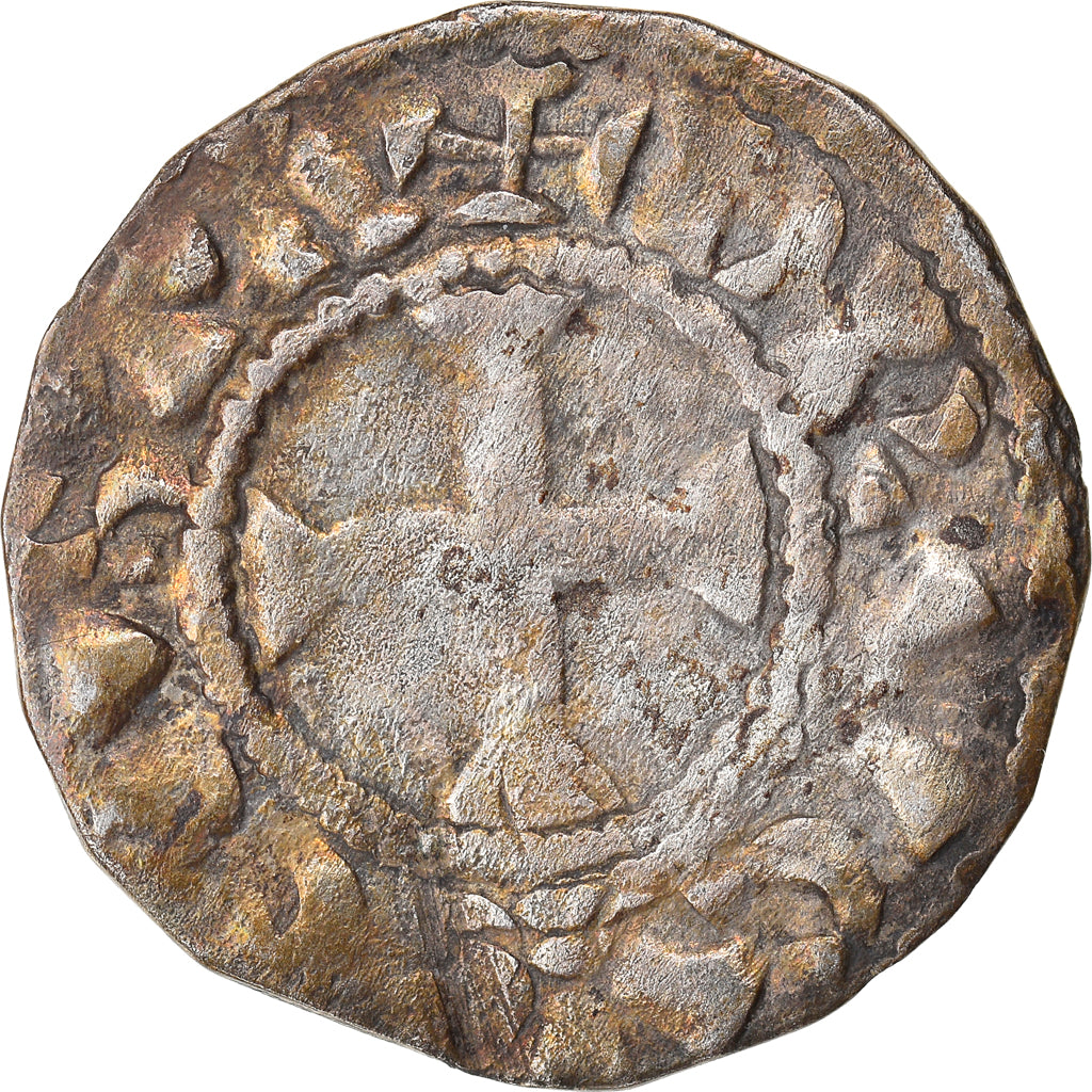 Monnaie, France, Hugues Bardoul, Denier, 1028-1044, Dreux, TB+, Argent