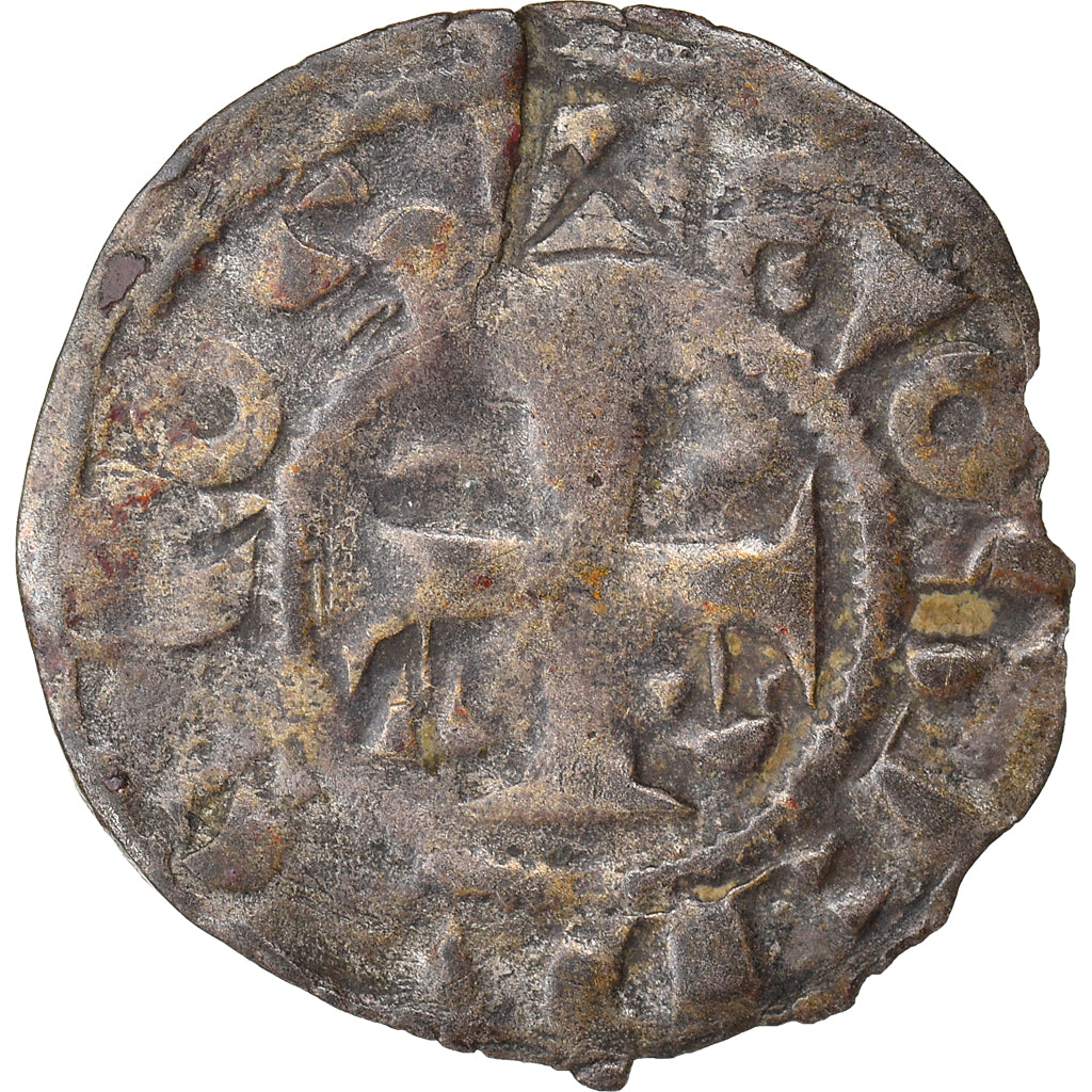 Coin, France, Berry, Geoffroy II de Donzy, Obol, 1060-1160, Gien, VF(20-25)
