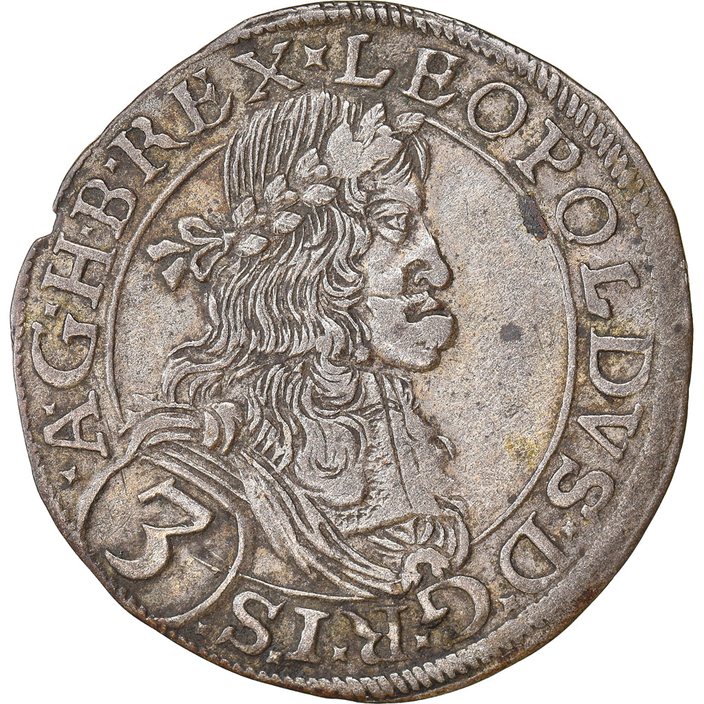 Coin, Austria, Leopold I, 3 Kreuzer, 1669, Vienna, EF(40-45), Silver, KM:1169