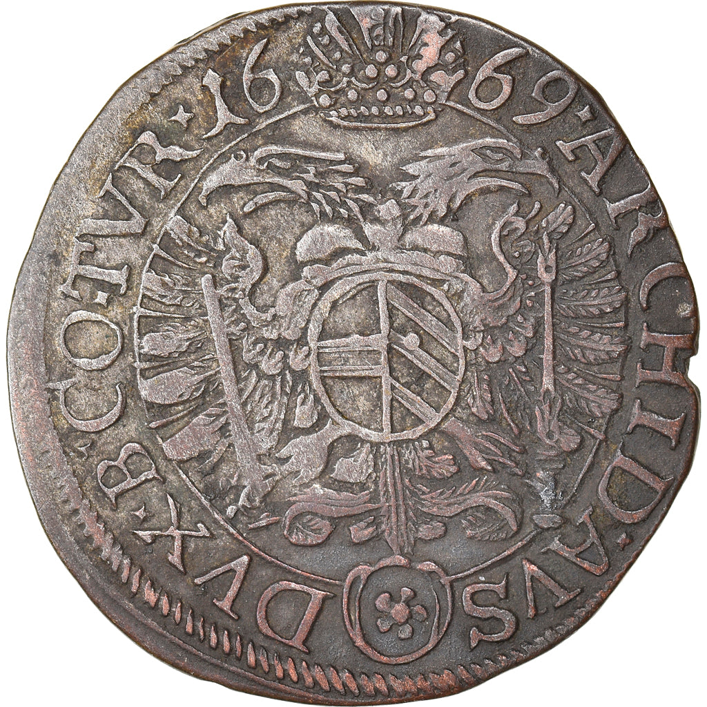 Coin, Austria, Leopold I, 3 Kreuzer, 1669, Vienna, EF(40-45), Silver, KM:1169
