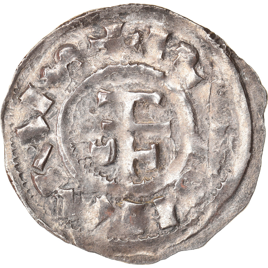 Moneta, Francja, Normandie, Richard Ier, Denarius, 960-980, Rouen, EF(40-45)