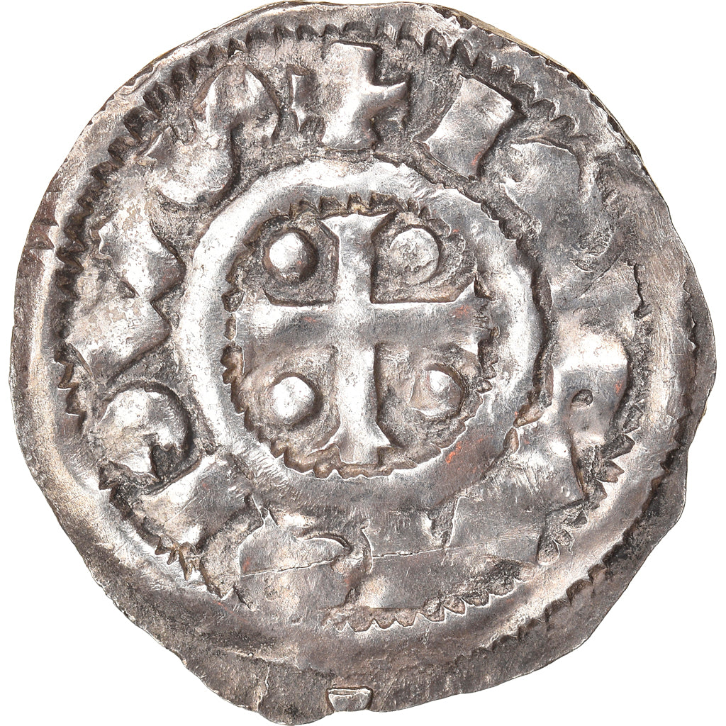 Moneta, Francja, Normandie, Richard Ier, Denarius, 960-980, Rouen, EF(40-45)
