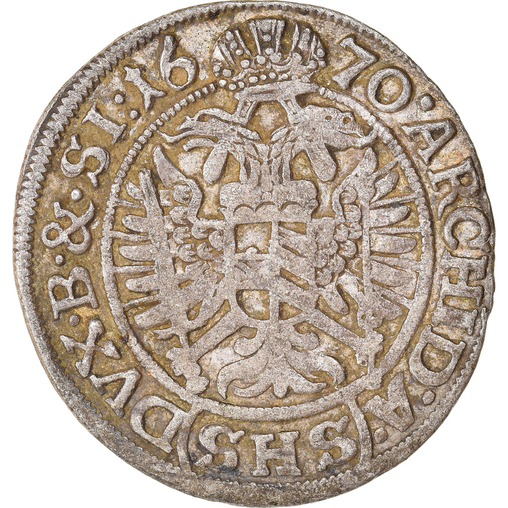 Monnaie, Autriche, Leopold I, 3 Kreuzer, 1670, Vienna, TTB, Argent, KM:1169
