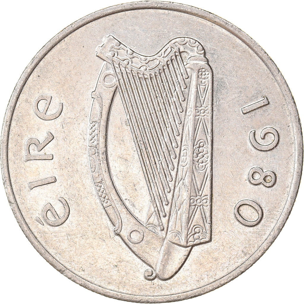 Münze, IRELAND REPUBLIC, 10 Pence, 1980, SS+, Copper-nickel, KM:23
