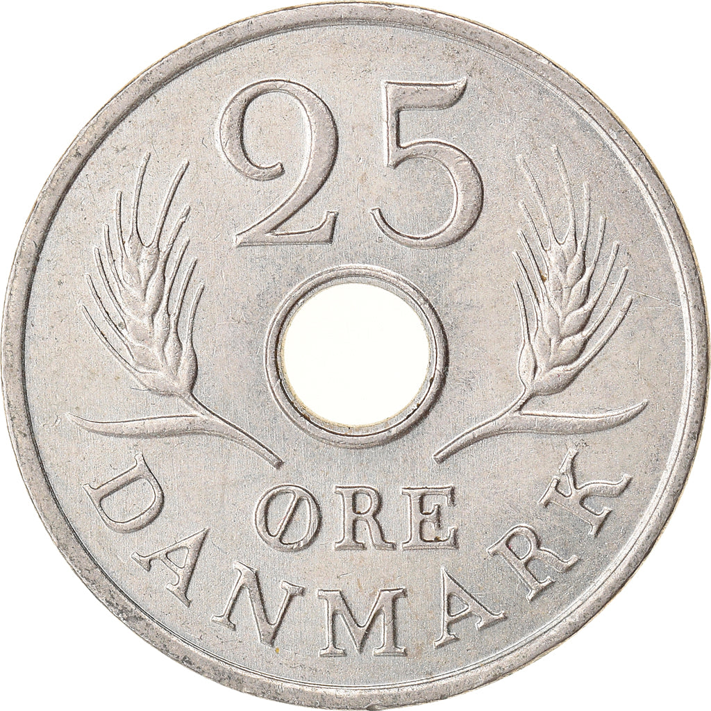 Monnaie, Danemark, Frederik IX, 25 Öre, 1967, Copenhagen, SUP, Copper-nickel