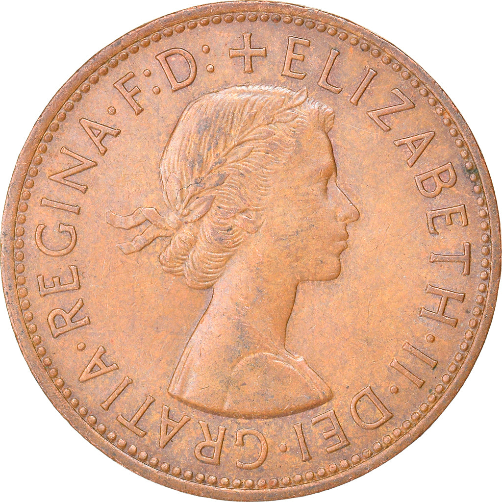 Coin, Great Britain, Elizabeth II, Penny, 1967, AU(50-53), Bronze, KM:897