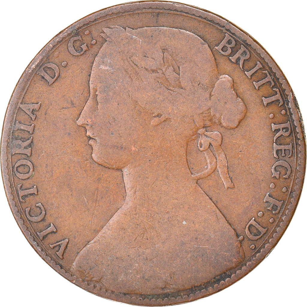 Monnaie, Grande-Bretagne, Victoria, Penny, 1860, TB, Bronze, KM:749.1