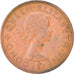Moneta, Nowa Zelandia, Elizabeth II, Penny, 1964, AU(50-53), Bronze, KM:24.2