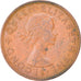 Moeda, Nova Zelândia, Elizabeth II, Penny, 1964, AU(50-53), Bronze, KM:24.2