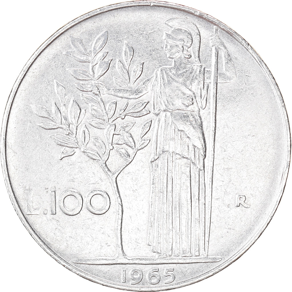 Moneta, Italia, 100 Lire, 1965, Rome, BB, Acciaio inossidabile, KM:96.1