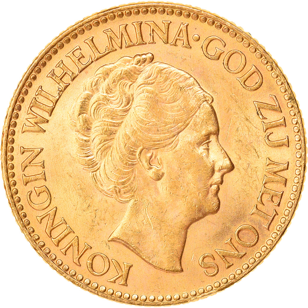 Munten, Nederland, Wilhelmina I, 10 Gulden, 1932, Utrecht, PR+, Goud, KM:162