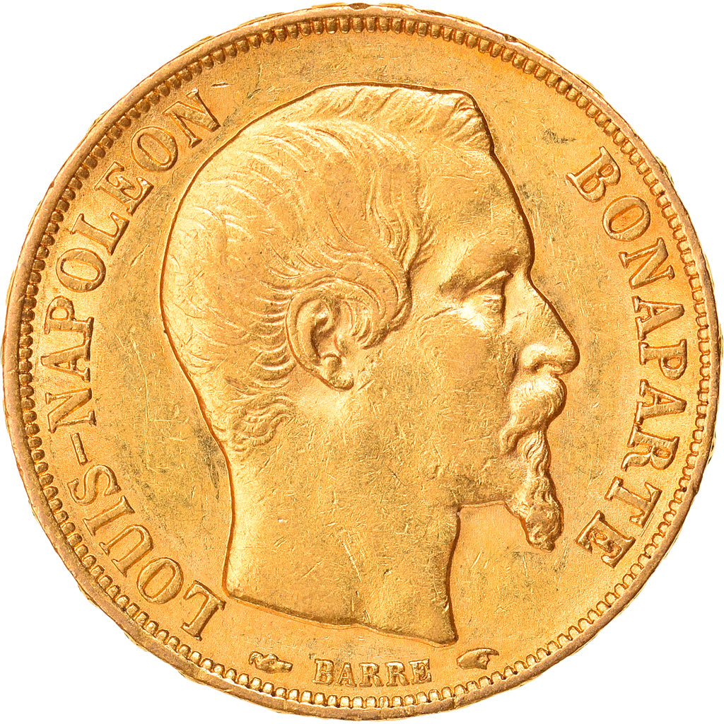 Moneda, Francia, Napoleon III, 20 Francs, 1852, Paris, MBC+, Oro, KM:774