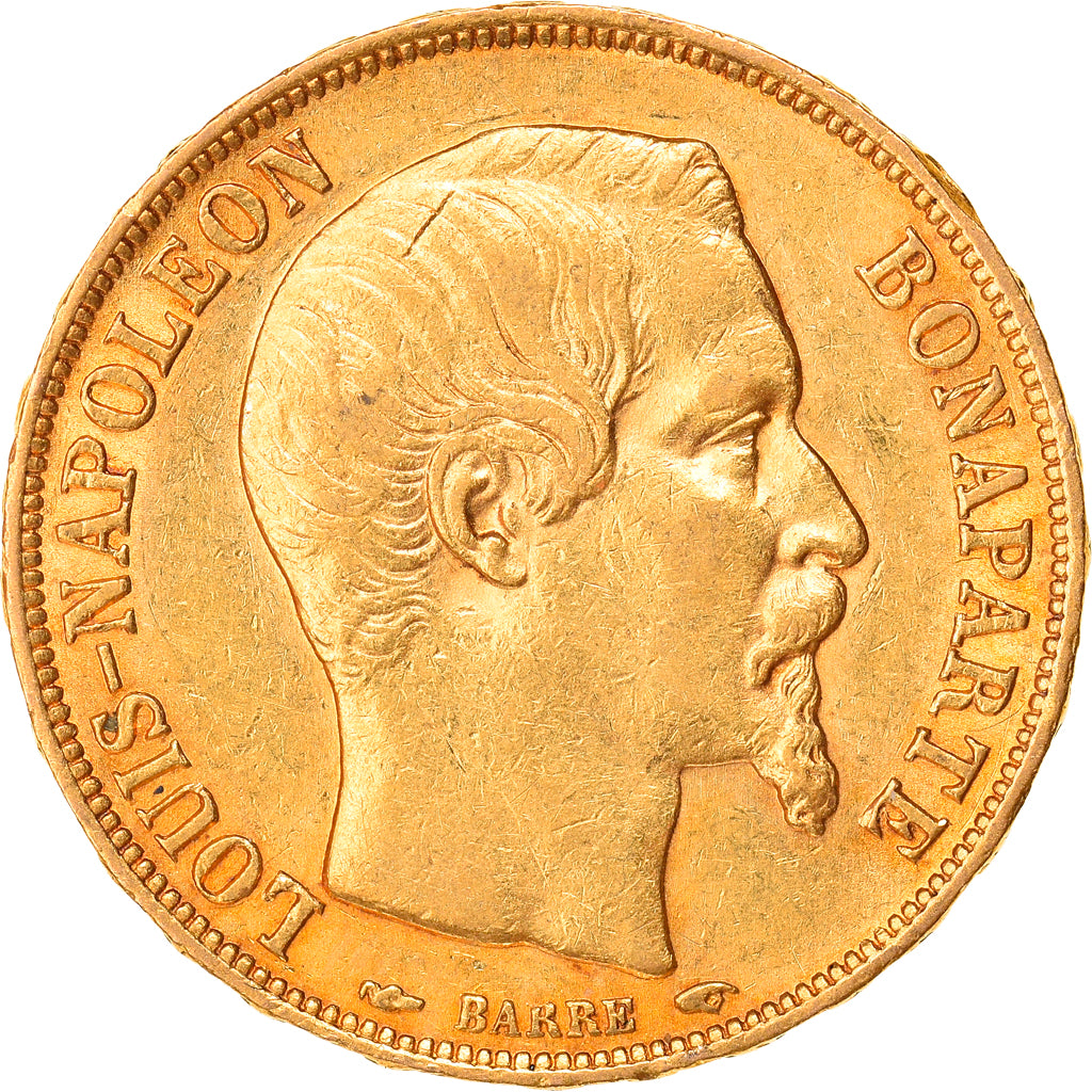 Munten, Frankrijk, Napoleon III, 20 Francs, 1852, Paris, ZF+, Goud, KM:774