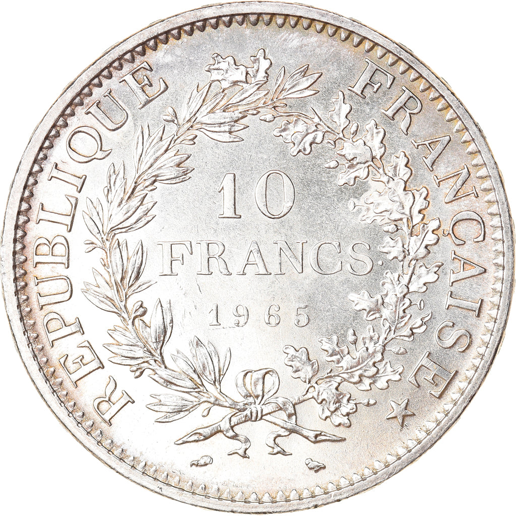 Münze, Frankreich, Hercule, 10 Francs, 1965, Paris, UNZ+, Silber, KM:932
