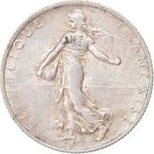 Coin, France, Semeuse, 2 Francs, 1917, Paris, AU(50-53), Silver, KM:845.1