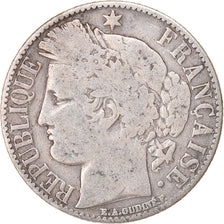 Coin, France, Cérès, Franc, 1872, Paris, VF(20-25), Silver, KM:822.1