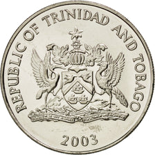 TRINIDAD & TOBAGO, 50 Cents, 2003, KM #33, MS(63), Copper-Nickel, 26, 6.96