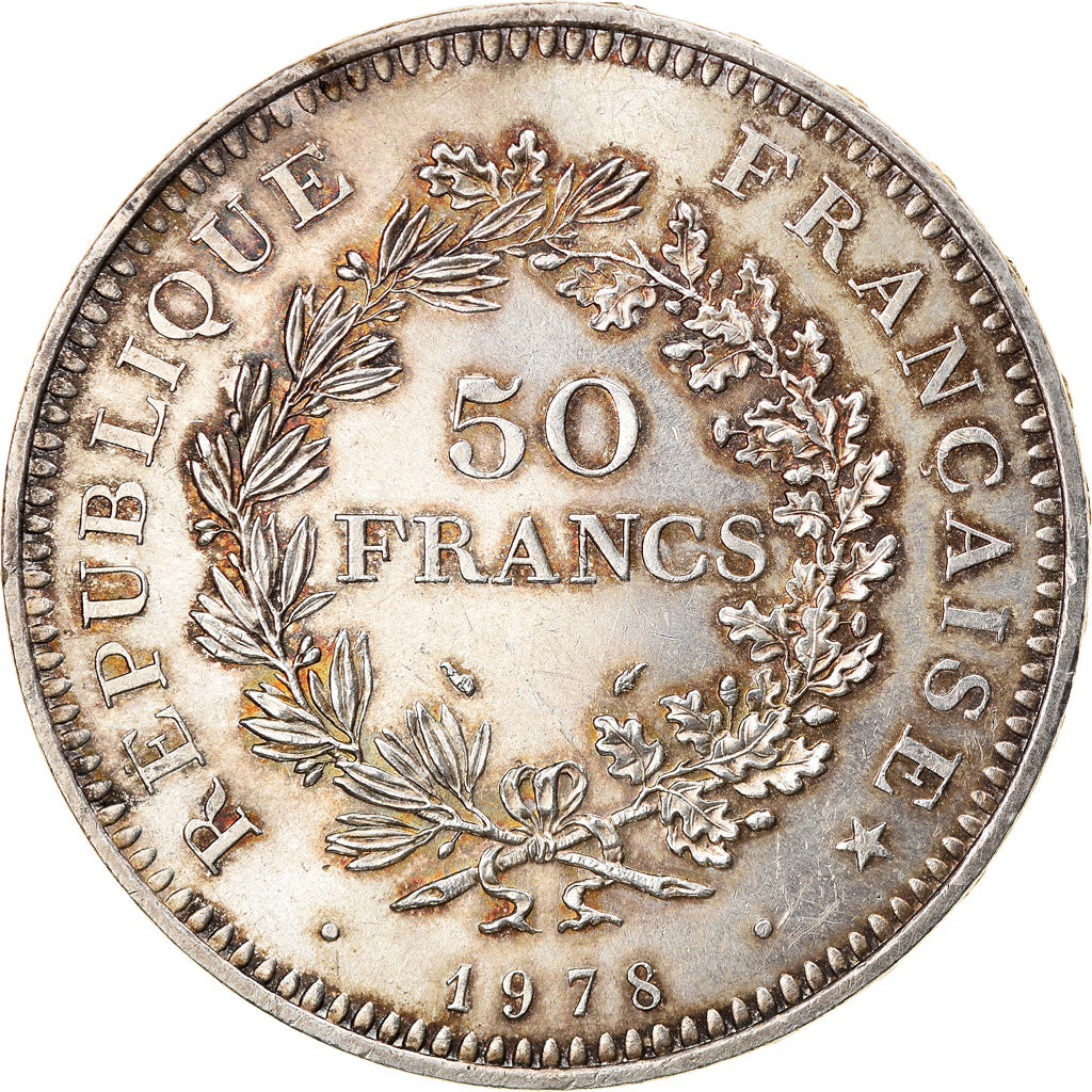 Moneta, Francia, Hercule, 50 Francs, 1978, Paris, SPL, Argento, KM:941.1