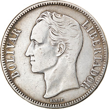 Coin, Venezuela, Gram 25, 5 Bolivares, 1936, VF(30-35), Silver, KM:24.2