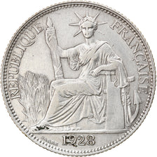 Coin, FRENCH INDO-CHINA, 20 Cents, 1928, Paris, EF(40-45), Silver, KM:17.1