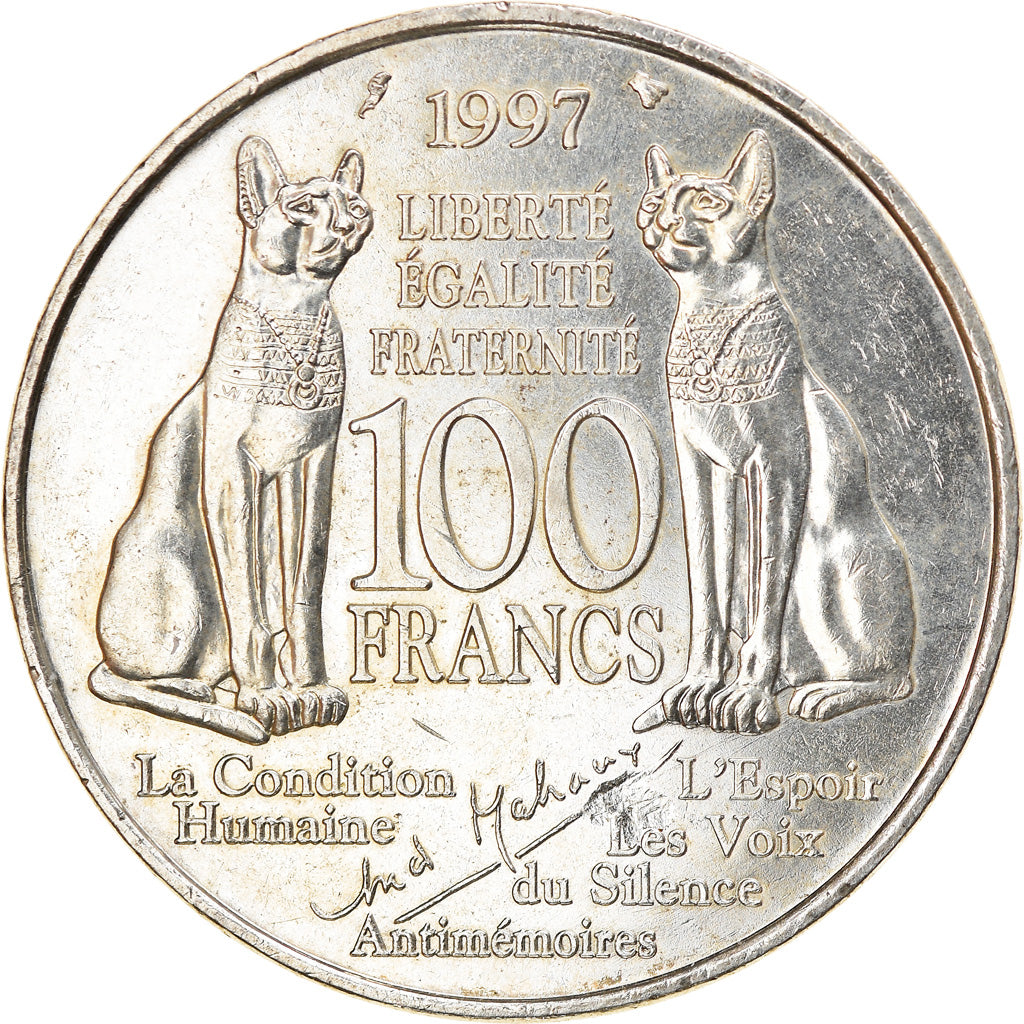 Coin, France, André Malraux, 100 Francs, 1997, AU(55-58), Silver, KM:1188