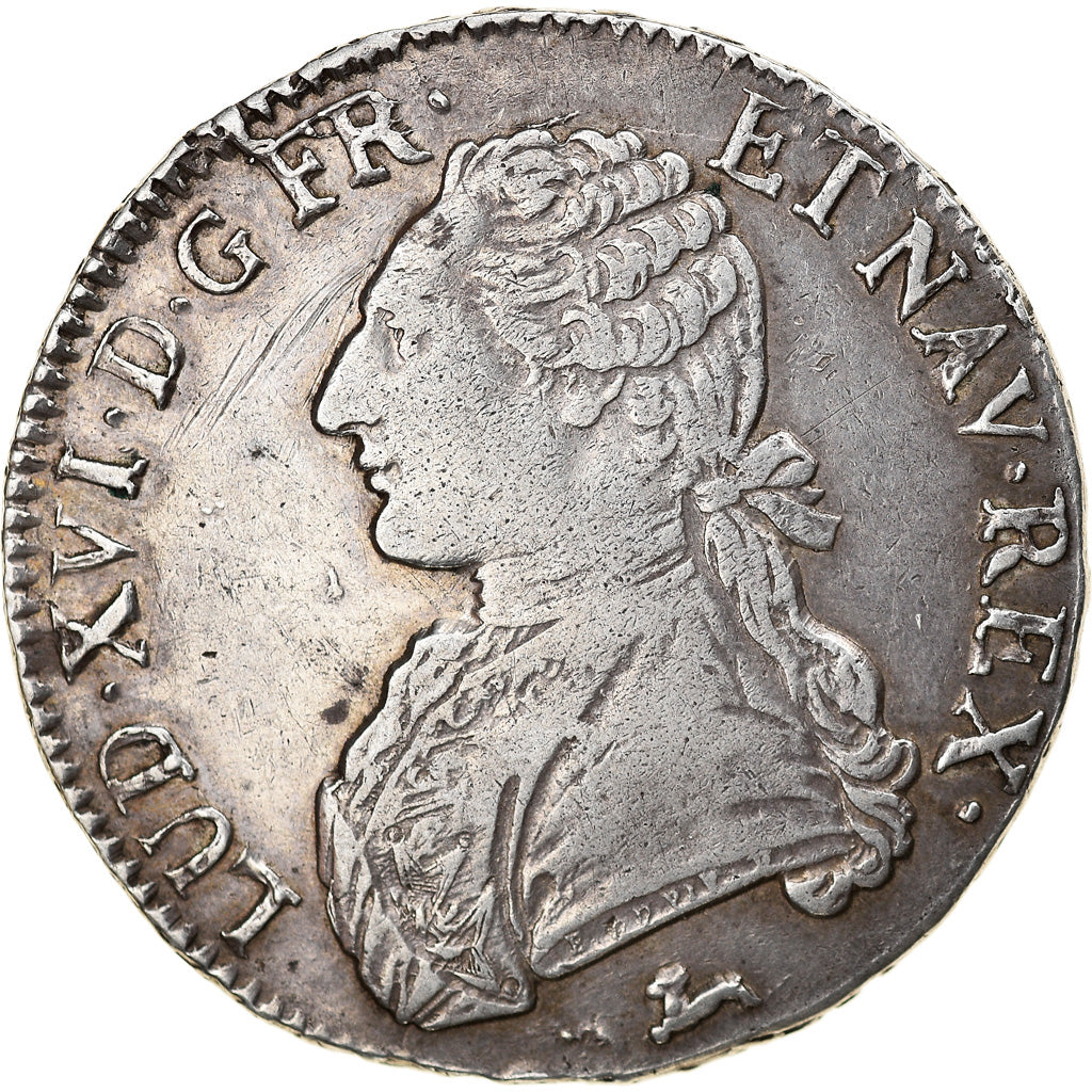 Coin, France, Louis XVI, Ecu aux branches d'olivier, 1785, Orléans, EF(40-45)