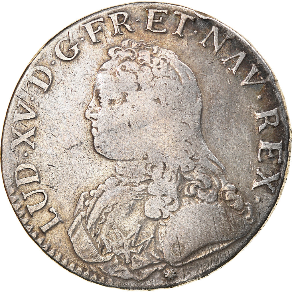 Munten, Frankrijk, Louis XV, Ecu aux branches d'olivier, 1738, Lyon, FR, Zilver