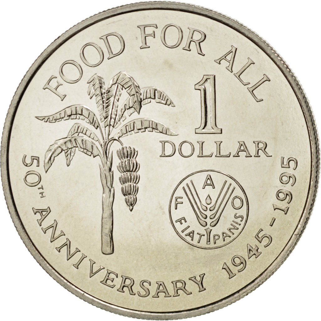 TRINIDAD & TOBAGO, Dollar, 1995, KM #61, MS(63), Copper-Nickel, 8.48