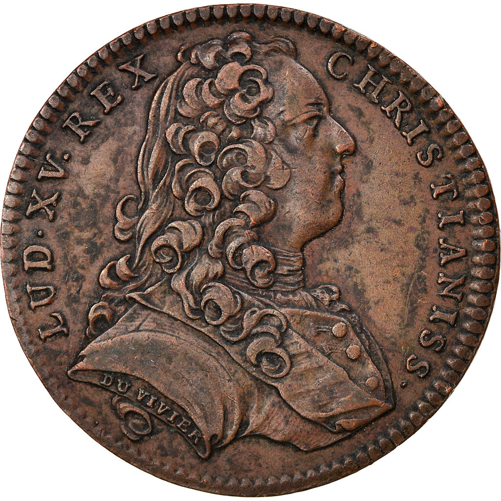 Frankrijk, Token, Royal, Louis XV, États de Lille, 1737, Duvivier, ZF, Koper