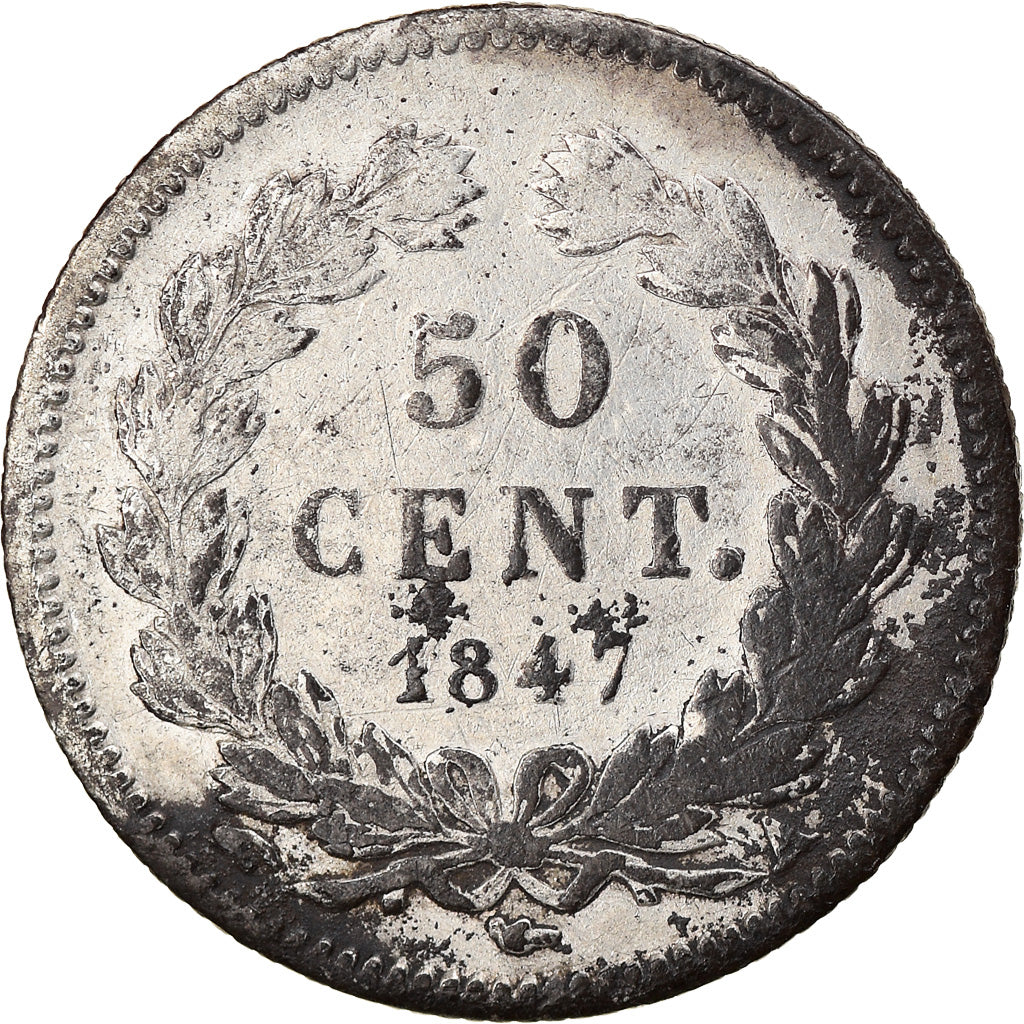 Coin, France, Louis-Philippe, 50 Centimes, 1847, Paris, VF(20-25), Silver