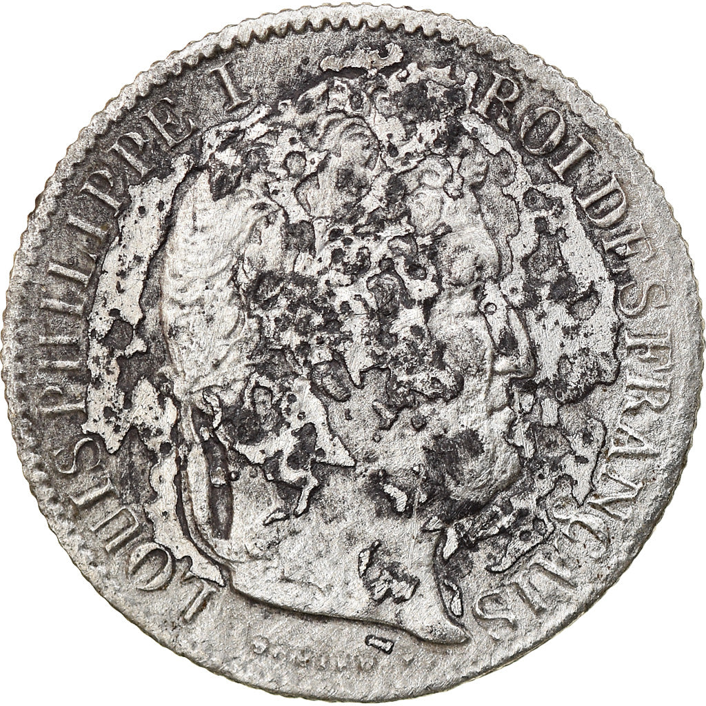 Münze, Frankreich, Louis-Philippe, 1/2 Franc, 1833, Nantes, SGE+, Silber