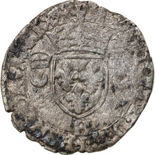 Coin, France, Henri II, Douzain aux croissants, 1551, La Rochelle, VF(20-25)