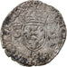 Coin, France, Henri II, Douzain aux croissants, 1551, La Rochelle, VF(20-25)